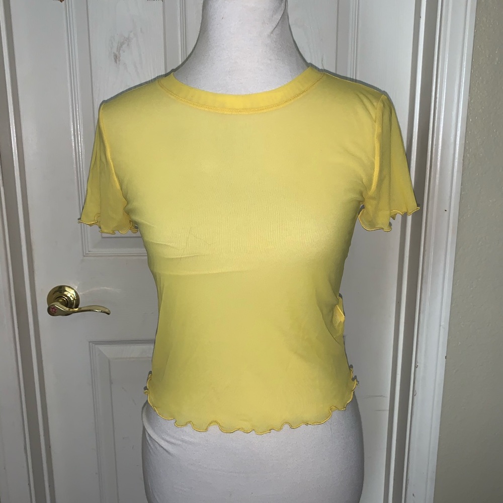 Sheer yellow top